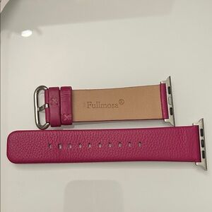Fullmosa Pink Leather Apple Watch Band, 42mm